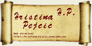 Hristina Pejčić vizit kartica